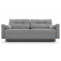 Schlafsofa Sofa Couch Ausklappbares Sofa Schlaffunktion Bettkasten Pastella grau