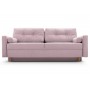Schlafsofa Sofa Couch Ausklappbares Sofa Schlaffunktion Bettkasten Pastella rosa