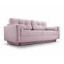 Schlafsofa Sofa Couch Ausklappbares Sofa Schlaffunktion Bettkasten Pastella blau